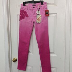 HOT KISS Young Women's Denim Jeans Size 7 Pink NWT